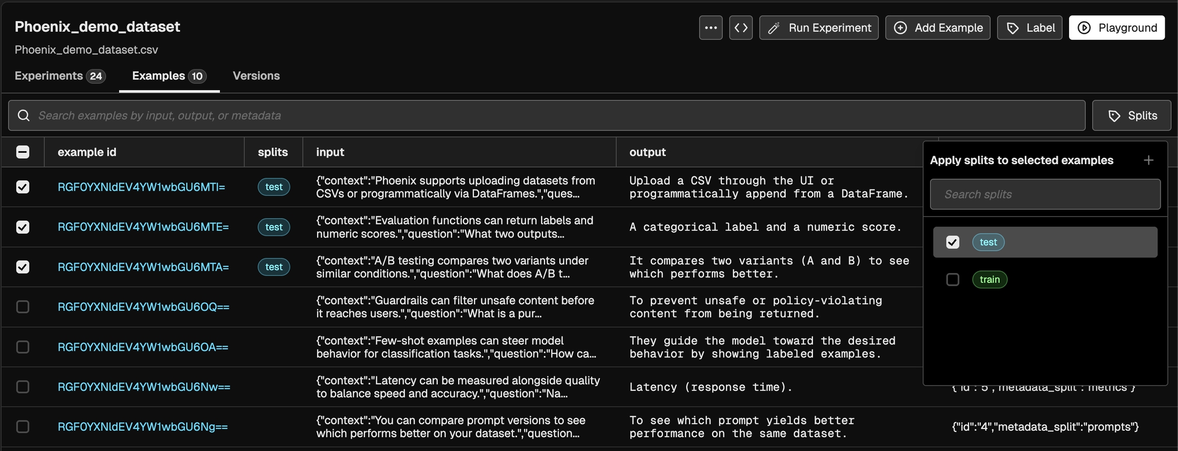 Split creation complete