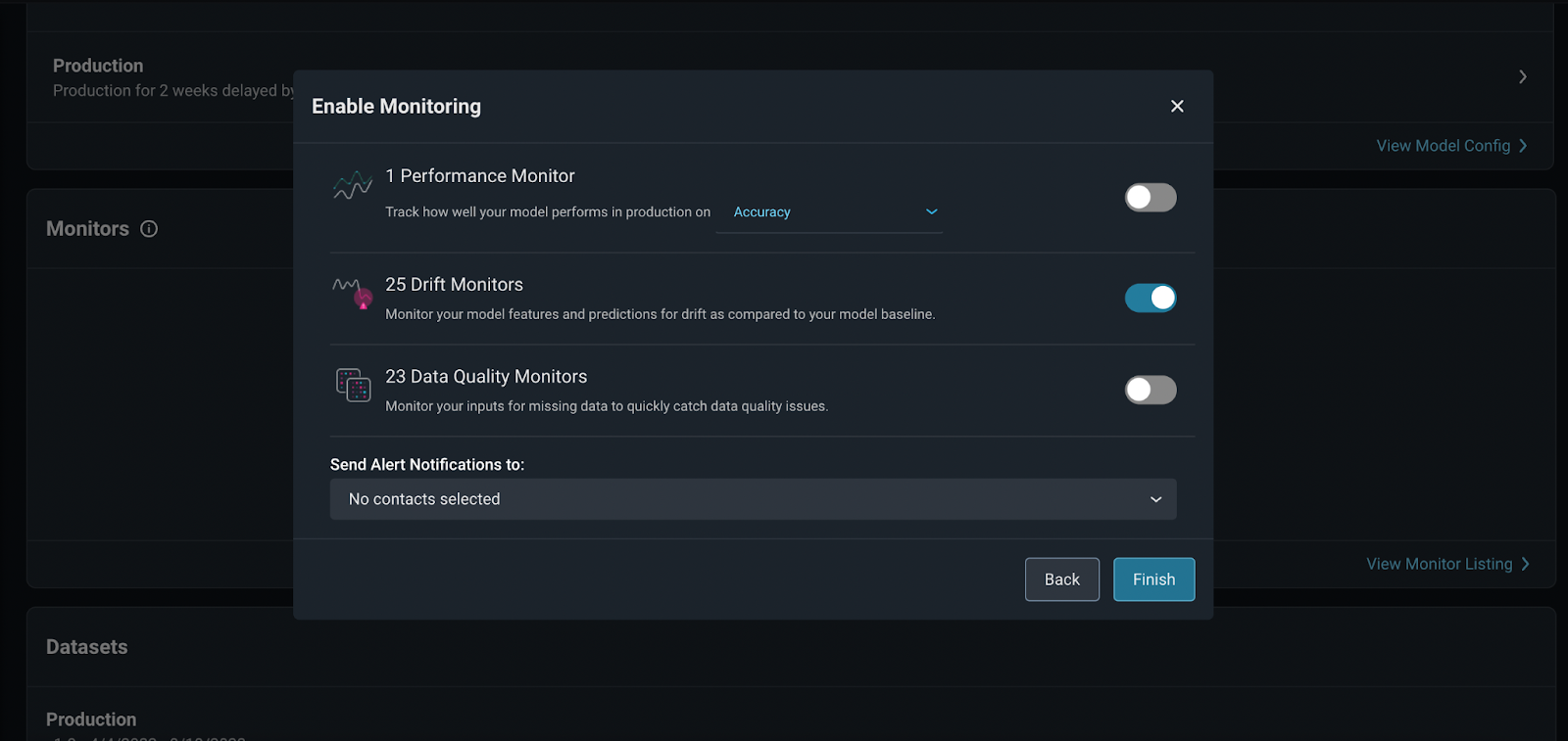 enabling monitoring with arize platform screenshot how to