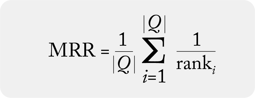 mrr model metric function