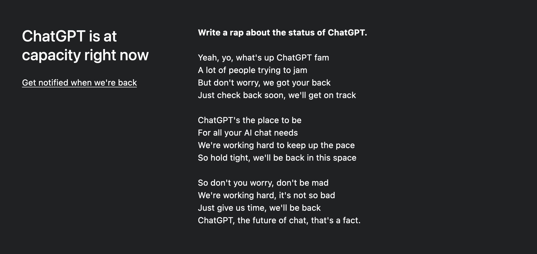 chatgpt is down 