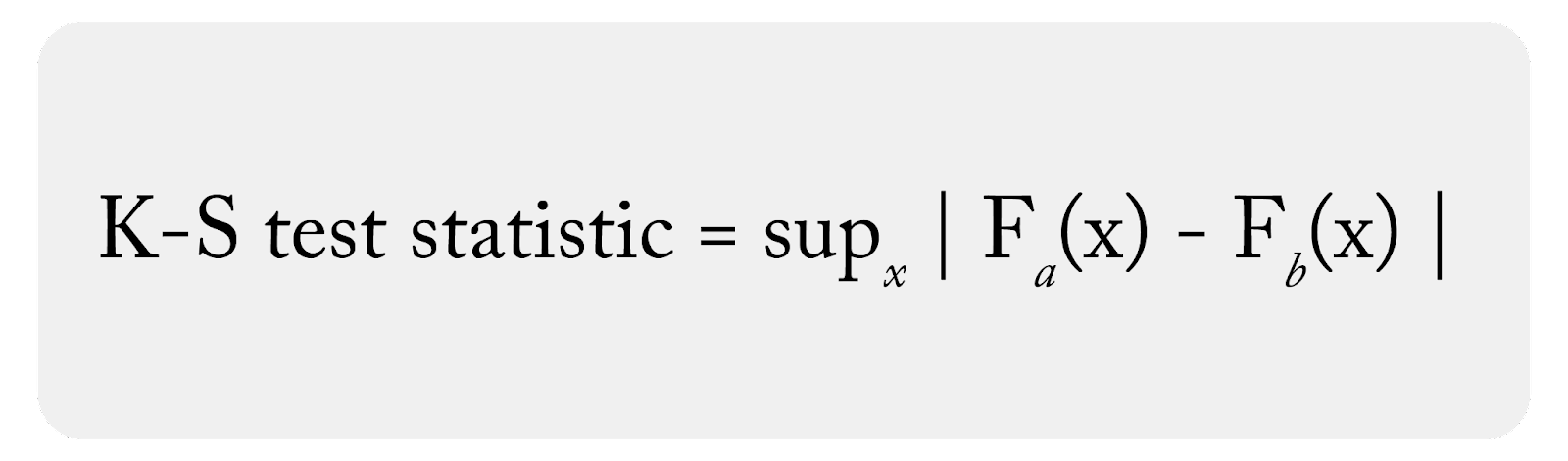 ks test statistic how to calculate