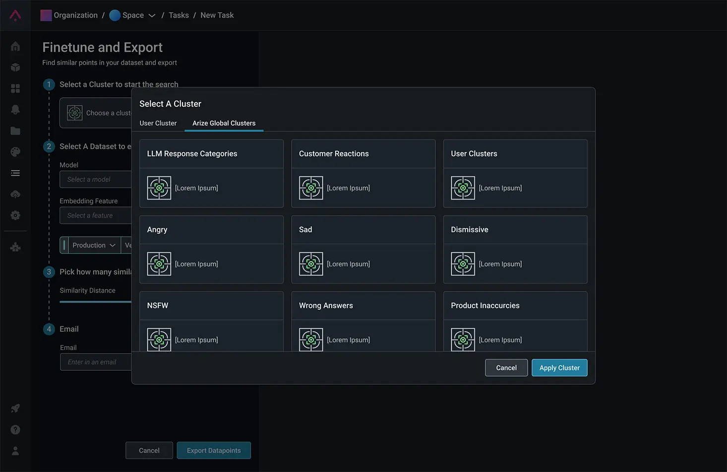 Pre-Built Clusters for Prescriptive Analysis