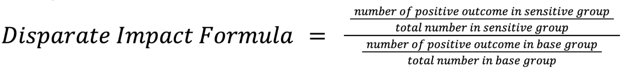 how to calculate disparate impact algorithmic bias