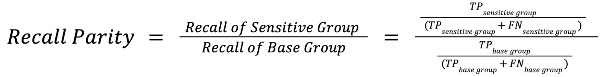 recall parity formula