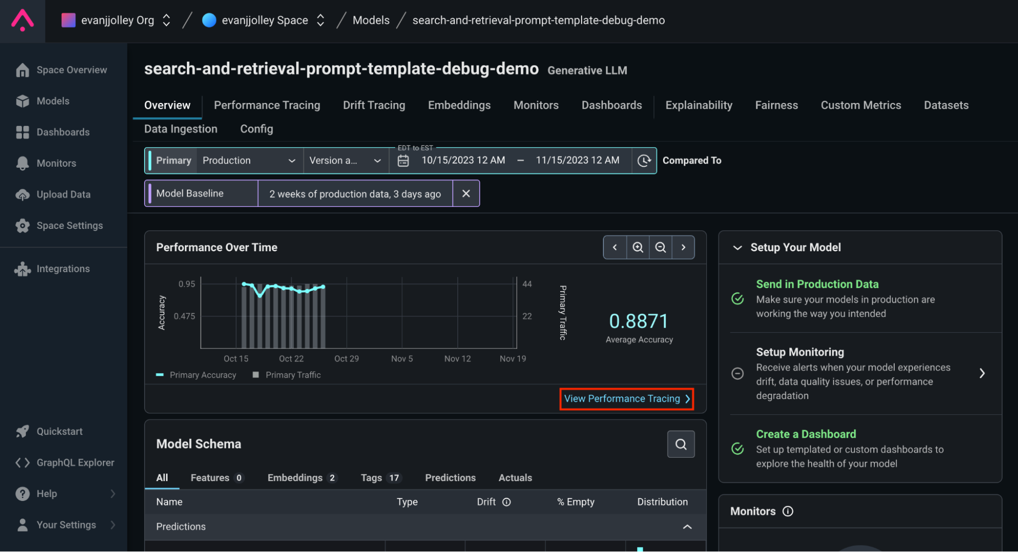 View Performance Tracking