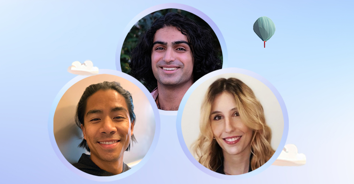 Dat Ngo, Cyrus Nouroozi, and SallyAnn Delucia headshots.