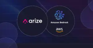 Arize Amazon Bedrock and AWS logos