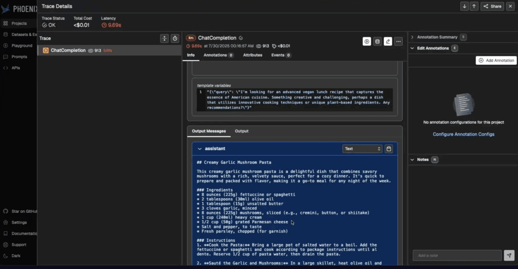 AI Evals Maven Course Homework: the Recipe Bot Workflow - Arize AI