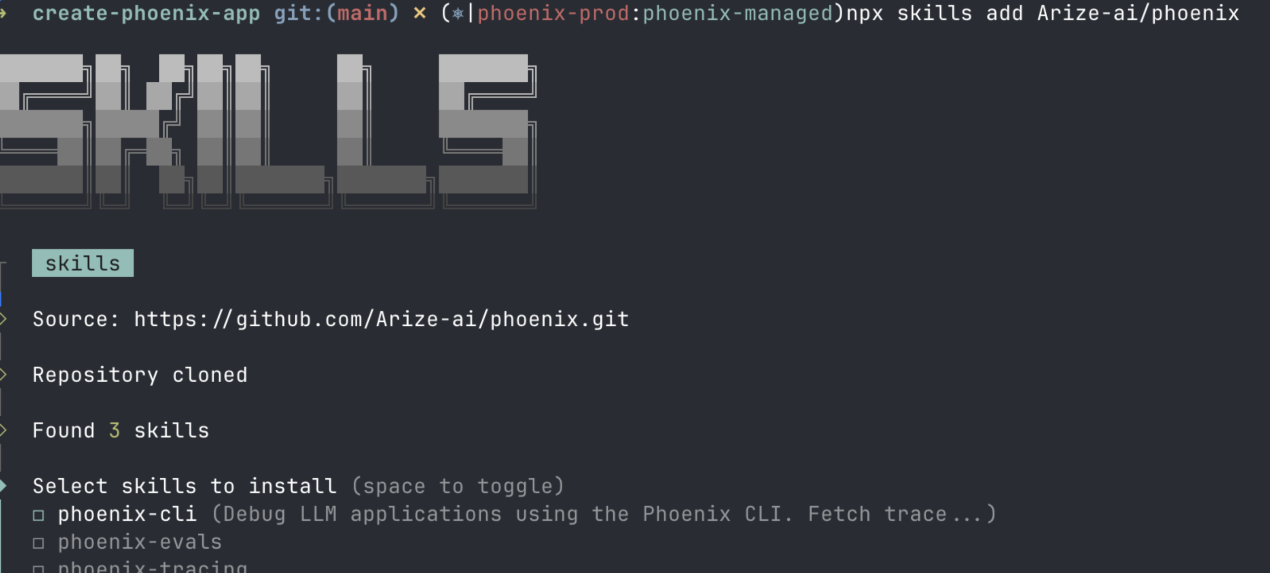 Arize Phoenix skills