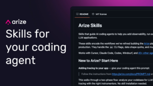 Arize Skills: Coding Agent Workflows for Traces, Evals, and Instrumentation