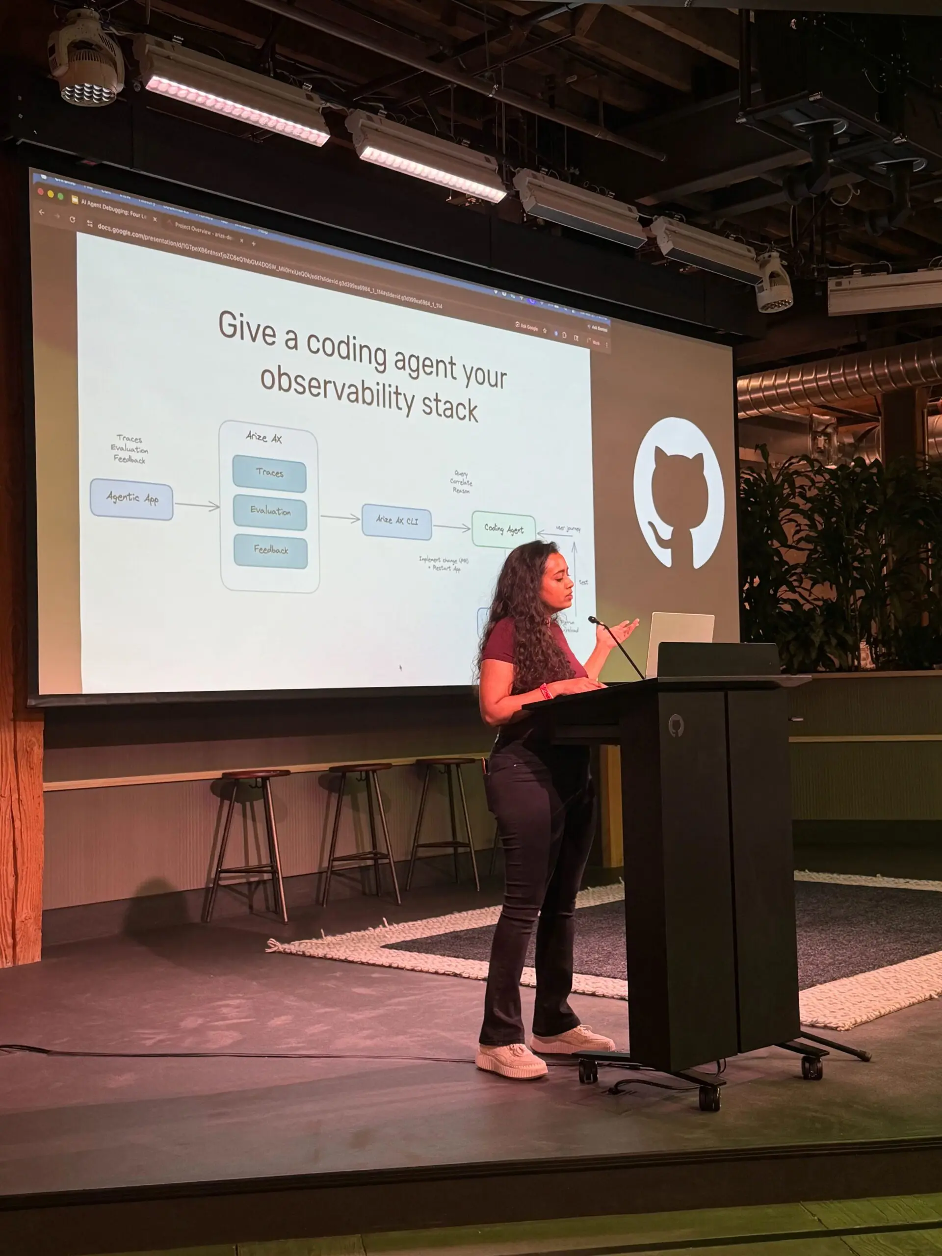 Nancy Chauhan presenting at AI Builders SF