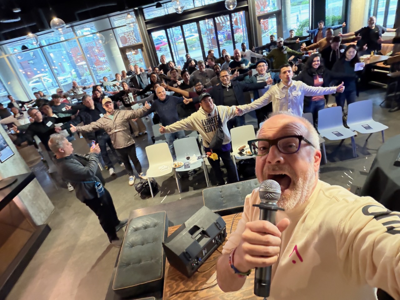 Jim Bennett presenting at Arize Builders Seattle