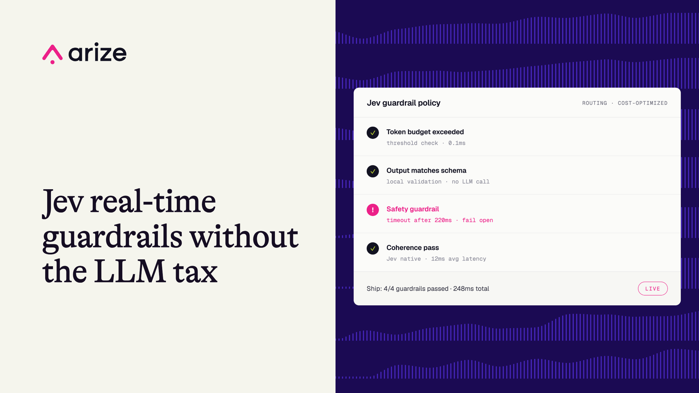 Real-time LLM guardrails with Jev: comparing latency and cost