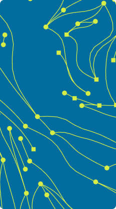 Lime contour lines on blue
