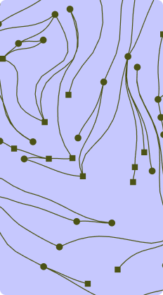 Dark olive contour lines on lavender