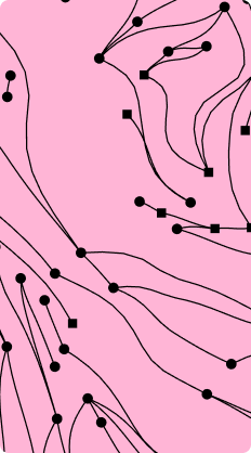 Black contour lines on pink