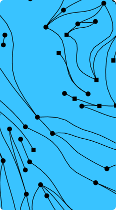 Black contour lines on bright blue