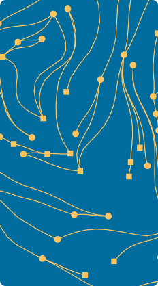 Gold contour lines on blue