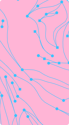 Cyan contour lines on pink