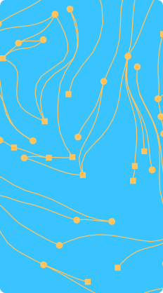 Gold contour lines on bright blue