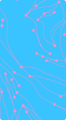 Pink contour lines on bright blue